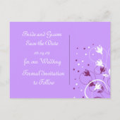 日付スタイリッシュはがきを保存する 案内ポストカード (裏面)