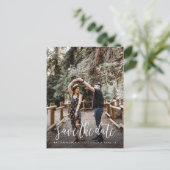 日付スタイリッシュはがきを手書きで保存 案内ポストカード (スタンド正面)