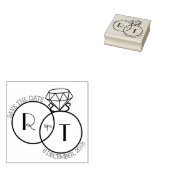 日付スタンプをモノグラムで保存 ラバースタンプ (押印)