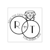 日付スタンプをモノグラムで保存 ラバースタンプ (インプリント)