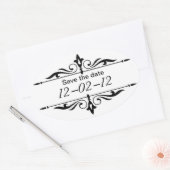 日付ステッカーの保存 楕円形シール (封筒)