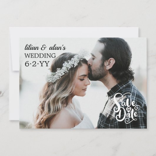 日付ステッカーの保存H写真の告知 案内状 (正面)