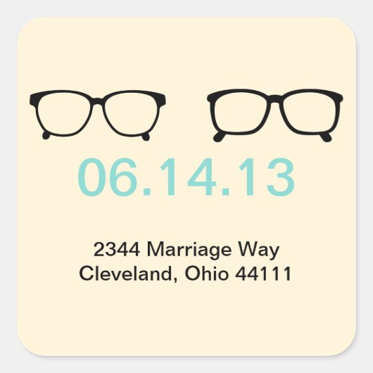 日付ステッカーを作成する スクエアシール (正面)