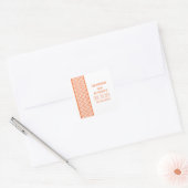 日付ステッカー縁どを保存するOrange Chevron スクエアシール (封筒)