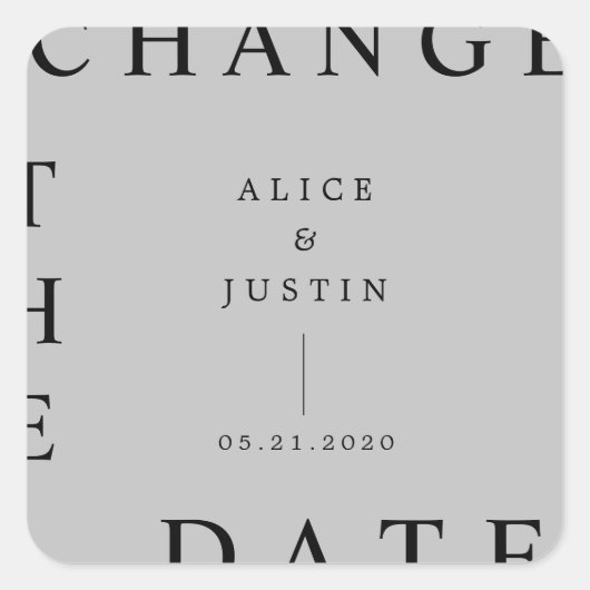 日付ステッモダンカーを超変更する スクエアシール (正面)