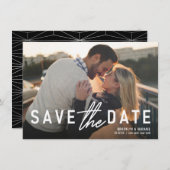 日付ステートメントはっきりしたの発結婚表の保存 招待状 (正面/裏面)