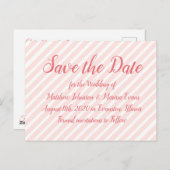 日付ストライプののパーソナライズされたポストカードの保存 ポストカード (正面/裏面)