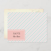 日付ストライプのはがきを保存する 案内ポストカード (正面/裏面)