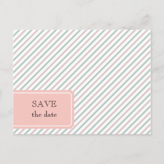 日付ストライプのはがきを保存する 案内ポストカード (正面)