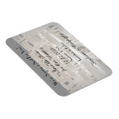 日付セピアのチェア結婚マグネットを保存 マグネット (右側)