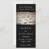 日付セピア誓の更新式マグネットを保存 マグネット招待状 (正面)