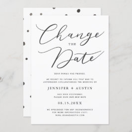 日付タイポグラフィのモダン更結婚新の変更 招待状