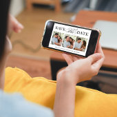 日付タイポグラフィの写真の保エレガント存 セーブザデート