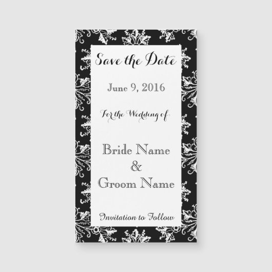 日付ダマスクパターンカスタム磁気カードの保存 (正面)