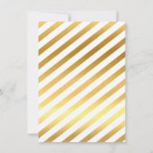 日付ダークブルーの水色の金ゴールド型スターを保存 招待状 (裏面)