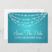 日付チェーエレガントンの青きらめくを保存 案内ポストカード (正面/裏面)