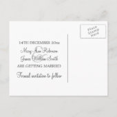 日付チェーエレガントンの青きらめくを保存 案内ポストカード (裏面)