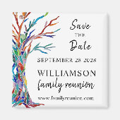 日付ツリーファミリ懇親会マグネットの保存 マグネット (正面)