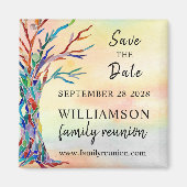 日付ツリーファミリ懇親会マグネットの保存 マグネット (正面)