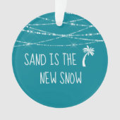 日付ティール（緑がかった色）休日初めてのクリスマスでフロリダ オーナメント (正面)