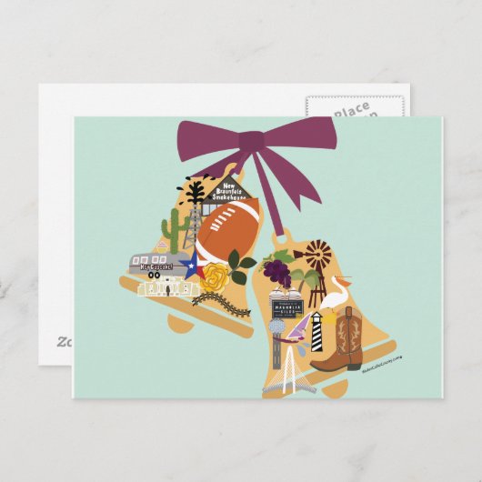 日付テキサス州のベル結婚のポストカードを保存 案内ポストカード (正面/裏面)