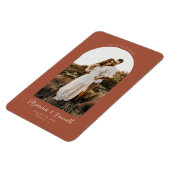 日付テラコッタをアーチ写真で保存 マグネット (左側)