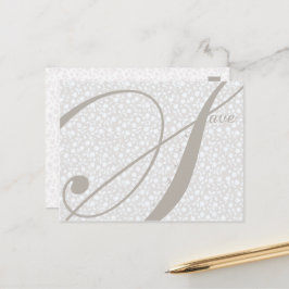 日付テーブルの灰色の告知ポストカードの保存 案内ポストカード