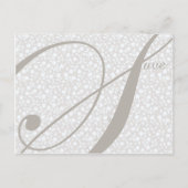 日付テーブルの灰色の告知ポストカードの保存 案内ポストカード (正面)