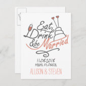 日付デザインの保存 案内ポストカード (正面/裏面)