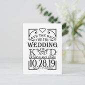 日付デザインをクリエイティブレタリングで保存 案内ポストカード (スタンド正面)