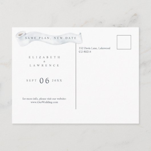 日付トイレの紙カレンダーを入れ替転がえる 案内ポストカード (裏面)