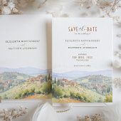 日付トスカーナの水の色イタリアの宛先を保存 招待状