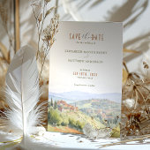 日付トスカーナの水の色イタリアの宛先を保存 招待状