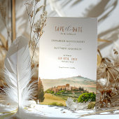 日付トスカーナの水の色イタリアの宛先を保存 招待状