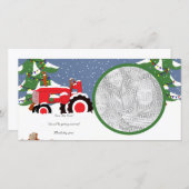 日付トラクターのフォトカードの保存 セーブザデート (正面/裏面)