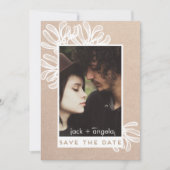 日付トレンディーとフォトクラフモダントカードの保存 セーブザデート (正面)