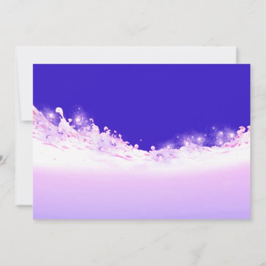 日付トロピック海ピンク波グラデーションIndygoの保存 セーブザデート (裏面)