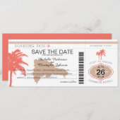 日付ドミニカ共和国の搭乗券を保存 セーブザデート (正面/裏面)