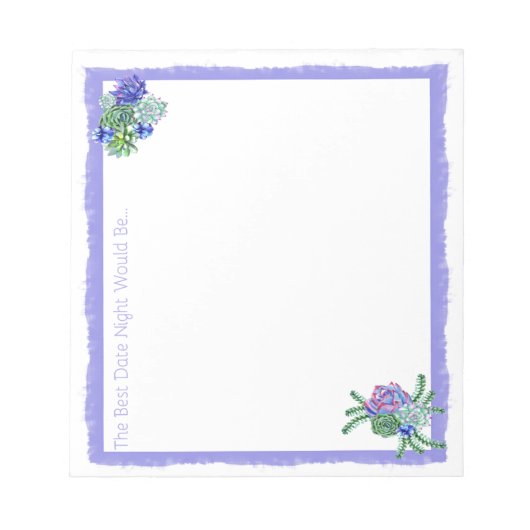 日付ナイトアイディアノートパッド ノートパッド (正面)