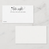 日付ナイトアイディアハートミニマリスト書道カード エンクロージャーカード (正面/裏面)