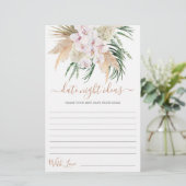 日付ナイトアイディアブライダルシャワーカード (スタンド正面)