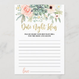 日付ナイトアイディアブライダルシャワーゲーム 招待状