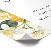 日付ナイトアイディアメイン絞りブライダルシャワー記号 ポスター (角)