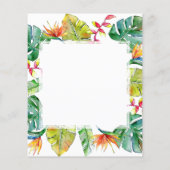 日付ナイトカード熱帯ブライダルシャワー活動 (裏面)