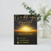 日付ナイト招待状ディナー招待状、日付ディナーTe 招待状 (スタンド正面)