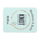 日付ノットの保存スタイル カスタム マグネット (横)