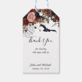 日付ハロウィーン秋の結婚式水の色を保存 ギフトタグ (正面)