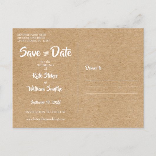 日付ハートカレンダーの保素朴存 案内ポストカード (裏面)