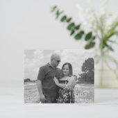 日付ハート矢印スクリプトハンドレタリング発注の保存 ポストカード (スタンド正面)