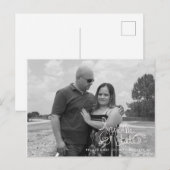 日付ハート矢印スクリプトハンドレタリング発注の保存 ポストカード (正面/裏面)